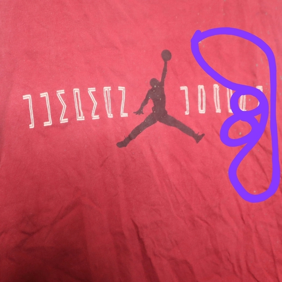 LAST CHANCE - JORDAN MUSCLE TEE L *ALTERED/FLAWED* Red Logo Tank Distressed Gym - Picture 8 of 11